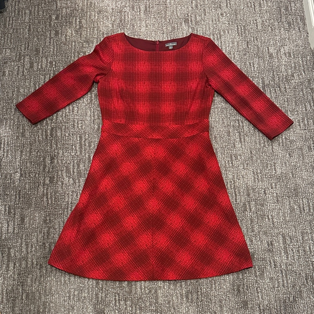 L.L. Bean Signature Red plaid Dress